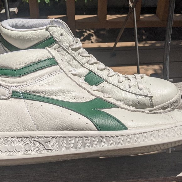 Diadora GAME L HIGH WAXED white/fogliage (green) - Picture 4 of 5